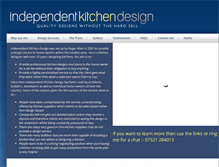 Tablet Screenshot of independentkitchendesign.co.uk